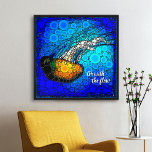 Poster Chic Jellyfish Photo Circle Art "Go with the Flow"<br><div class="desc">"Va avec le flux." Prenez une leçon de cette méduse jaune orangé flottant dans l'océan bleu turquoise et laissez la vie suivre son cours chaque fois que vous regardez cette citation colorée et inspirante, affiche photo. Fait un grand cadeau stimulant et inspirant! Vous pouvez facilement personnaliser cette affiche plus je...</div>