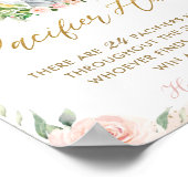 Poster Chic Jungle Animaux rose Floral Pacifique jeu de c (Coin)