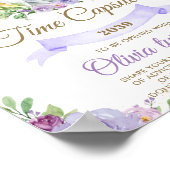 Poster Chic Jungle Animaux violet Floral Temps Capsule (Coin)