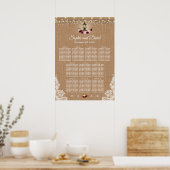 Poster Chic Lace Burlap Chaîne Lumières de siège (Cuisine)