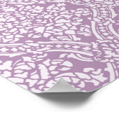 Poster Chic Lavande Purple Damask Monogramme Avec Nom (Coin)