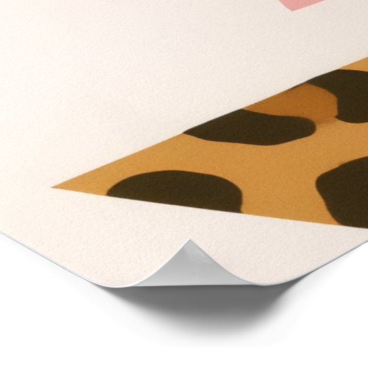 Poster Chic Leopard & Pink Triangle Pattern (Coin)