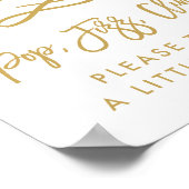 Poster Chic Main Lettré Faveurs Or Pop, Fizz, Clink (Coin)