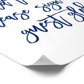 Poster Chic Mariage Lettré À La Main Signer Notre Globe I (Coin)