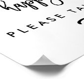 Poster Chic Mariage Lettré Bonne Larmes Imprimer (Coin)