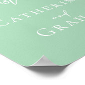 Poster Chic Mint Mariage Vert Signer Notre Invité Livre P (Coin)