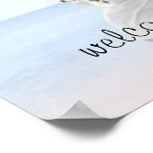 Poster Chic Moderne Bienvenue de Mariage Personnalisé ave (Coin)