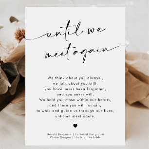 Poster Chic Moderne Dans la mémoire aimée Mariage Connexi