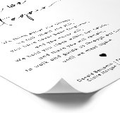 Poster Chic Moderne Dans la mémoire aimée Mariage Connexi (Coin)