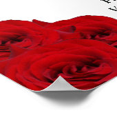 Poster Chic Moderne Luxe Mariage Collection - Roses rouge (Coin)