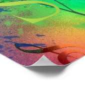 Poster Chic musique colorée Abstraite (Coin)