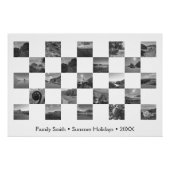 Poster Chic noir & blanc Nouvelle-Zélande Photos Checker (Devant)