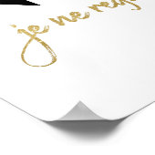 Poster Chic Non Je Ne Regrette Rien Citation Black & Gold (Coin)