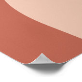 Poster Chic pêche en terre cuite Accueil de l'engagement (Coin)