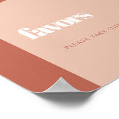 Poster Chic pêche en terre cuite arche mariage des faveur (Coin)