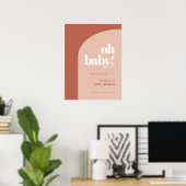 Poster Chic pêche en terre cuite arche Oh Baby Welcome (Bureau à domicile)