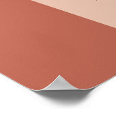 Poster Chic pêche en terre cuite Elle a dit oui Fête des (Coin)