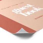 Poster Chic pêche Signer notre livre d'hôtes signe mariag (Coin)