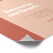 Poster Chic pêche terre cuite Forever dans notre coeur si (Coin)