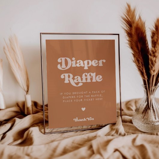 Poster Chic rétro sucre Brown Chaussure Raffle