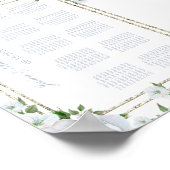 Poster Chic Rose & Argent Bordure Platine Plastique (Coin)