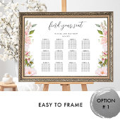 Poster Chic Rose Blush, Rose Gold Mariage de siège graphi