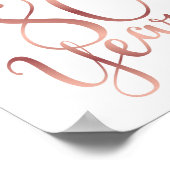 Poster Chic Rose Gold CHEERS TO 80 YEARS Sign Print (Coin)