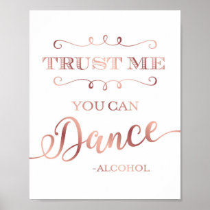 Poster Chic Rose Gold FAITES-MOI CONFIANCE VOUS POUVEZ DA