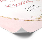 Poster Chic Rose Gold Floral Greenery Thanks for Coming (Coin)