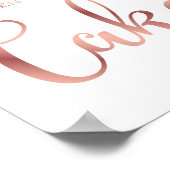 Poster Chic Rose Gold LOVE ALORS GÂTEAU CÔTÉ SIGNALER Imp (Coin)