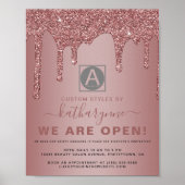 Poster Chic Rose Gold  Parties scintillant perches (Devant)