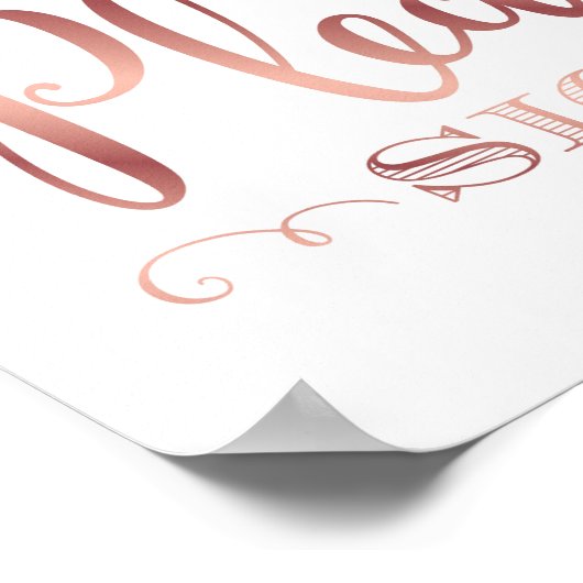 Poster Chic Rose Gold S'IL VOUS PLAÎT SIGNER Signer Impri (Coin)