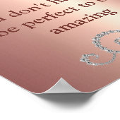 Poster Chic Rose Parties scintillant or Sparkle Motivatio (Coin)