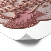 Poster Chic Rose SOIGNEUSEMENT CHAOTIQUE (Coin)