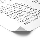 Poster CHIC ROSES BLANCHES FLEURS mariage BOTANIQUE (Coin)