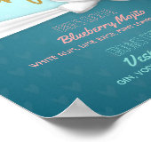 Poster Chic Signature Cocktail Boisson Menu Décor Mariage (Coin)