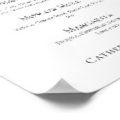 Poster Chic Signature Mariage Cocktails Bar Menu (Coin)