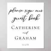Poster Chic S'Il Vous Plaît Signer Notre Mariage Invité P (Devant)