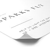 Poster Chic + Simple Moderne Mariage Sparkler Sparkler Si (Coin)