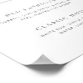 Poster Chic + Simple Script Mariage Signature Boissons Si (Coin)
