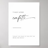 Poster Chic + Simple Script Moderne Confetti Toss Sign (Devant)