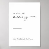 Poster Chic + Simple Script Moderne En Mémoire Du Signe (Devant)