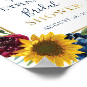 Poster Chic Sunflower Parties scintillant or Fête des mar (Coin)