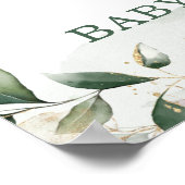 Poster Chic Teddy Ours Verdure Gold Wreath Welcome Baby (Coin)