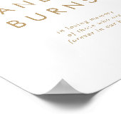 Poster Chic Typographie Dorée Cette Bougie Brûle Mariage (Coin)