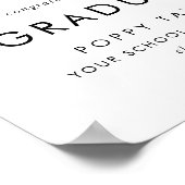 Poster Chic Typographie Félicitations Diplômé (Coin)