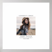 Poster Chic Typographie Graduation Guest Signature (Devant)