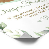 Poster Chic Verdure Baby shower Arche Noah's Diaper Raffl (Coin)