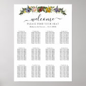 Poster Chic Vintage Floral mariage (Devant)