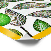 Poster Chic Vivid Motif Feuille (Coin)
